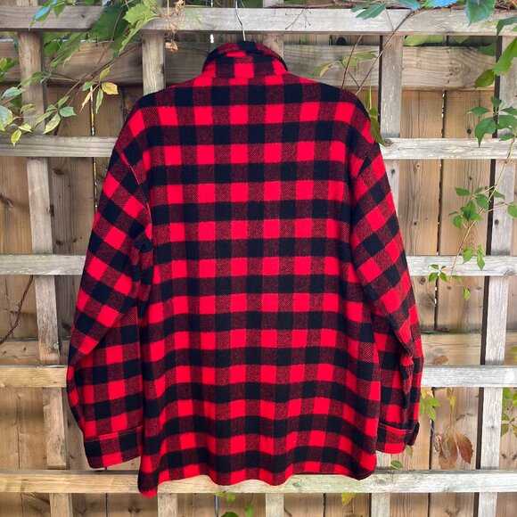 SOLD DO NOT BUY - Vintage L.L. Bean Buffalo Plaid Wool Shirt Jacket - Picture 4 of 4